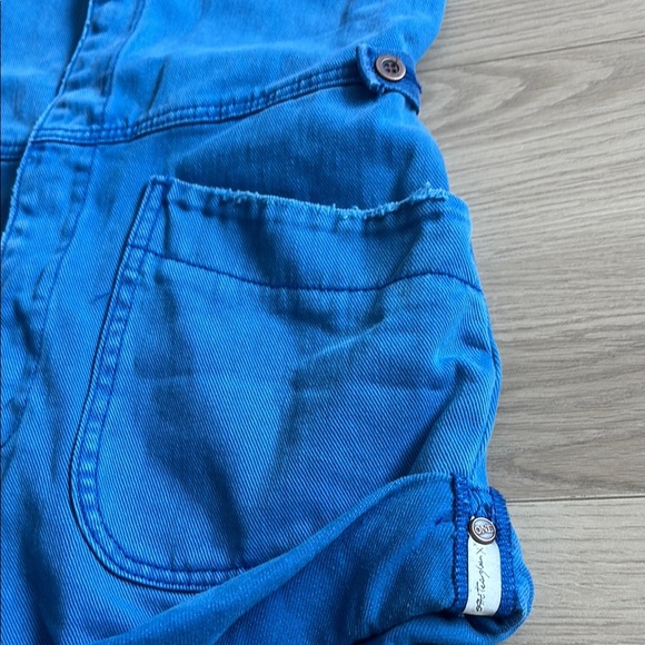 One Teaspoon WORN OUT HENDRIXE PALISADES OVERALL Sleeveless Denim Romper - Picture 5 of 10
